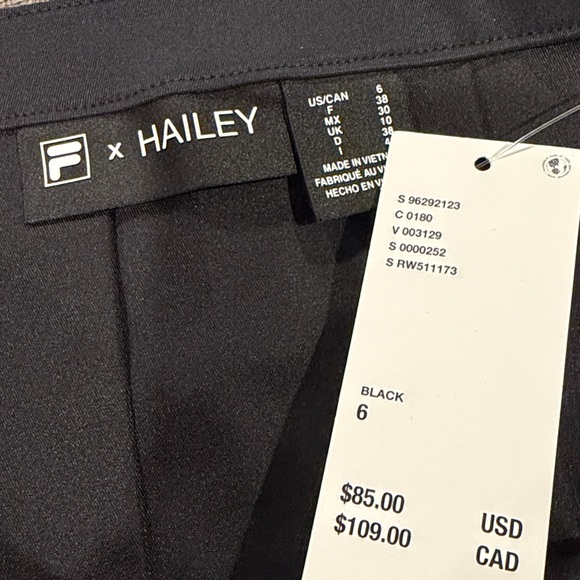 FILA x HAILEY BIEBER Pleated Mini Skirt - Size 6 - NWT!! women’s skirts dress - Picture 4 of 9